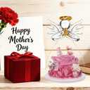 Mothers Day Mom Gifts for Mom,Fresh Flowers for Delivery,Birthday Gifts for Women Her,Preserved Flowers in Angel Figurines,Angel Gifts for Moms Mothers Day Grandma Wife Sister Valentines,Pink