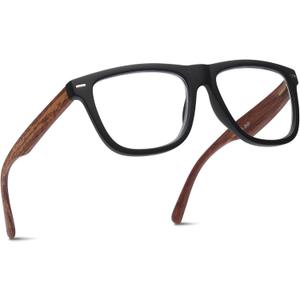 2SeeLife Oversized Blue Light TR-90 Reading Glasses for Men Medium Fit, Sturdy Frame, Spring Hinges, Premium Readers, Matte Black, +2.75