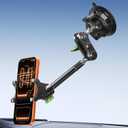 MAGIC JOHN Car Phone Holder, Ultra-Durable Mteal Phone Holders for Your Car, 360 Rotation Cell Phone Car Mount for Windshield, Suction Cup Car Phone Mount for iPhone Samsung All Smartphone