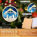 HEXMOZ Nativity Scene Christmas Ornaments - Catholic Religious Gifts for Women, Men - Christian Ornaments for Christmas Tree, Nativity Decorations Festive Faith Ideas - Xmas Holiday Ornaments 2025
