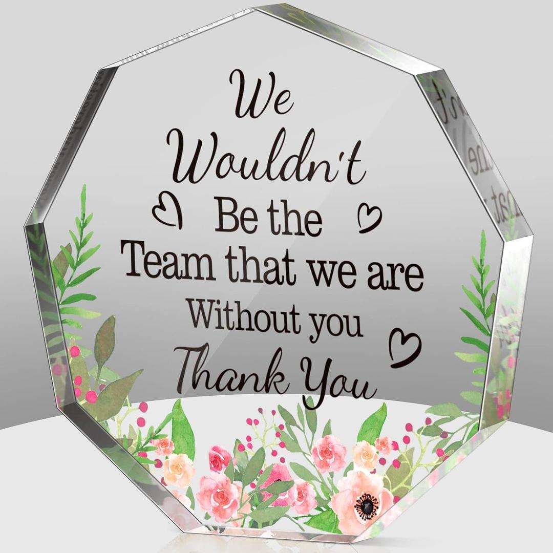 Yinder Thank You Gifts for Women Christmas Desk Decor Gifts for Teacher Coworker Doctor Nurse Leaving Job Inspirational Quotes Farewell Gift for Boss Staff Home Office Desk Decor(Elegant Style)