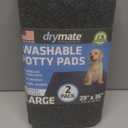 Drymate 2-Pack Washable Pee Pads for Dogs (29x36), Waterproof, Absorbent, Slip-Resistant, Reusable Pet Training Potty Puppy Mats, Housebreaking, Incontinence Bed Pads, Crate, Kennel (USA Made) (Charcoal)