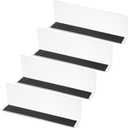 PATIKIL 4 Pack Shelf Dividers for Closet Organization, 7.9x1.2x2.4 Acrylic Magnetic Closets Separator Kitchen Cabinet Shelves Under Bed Blocker for Bedroom Kitchen Office, Clear