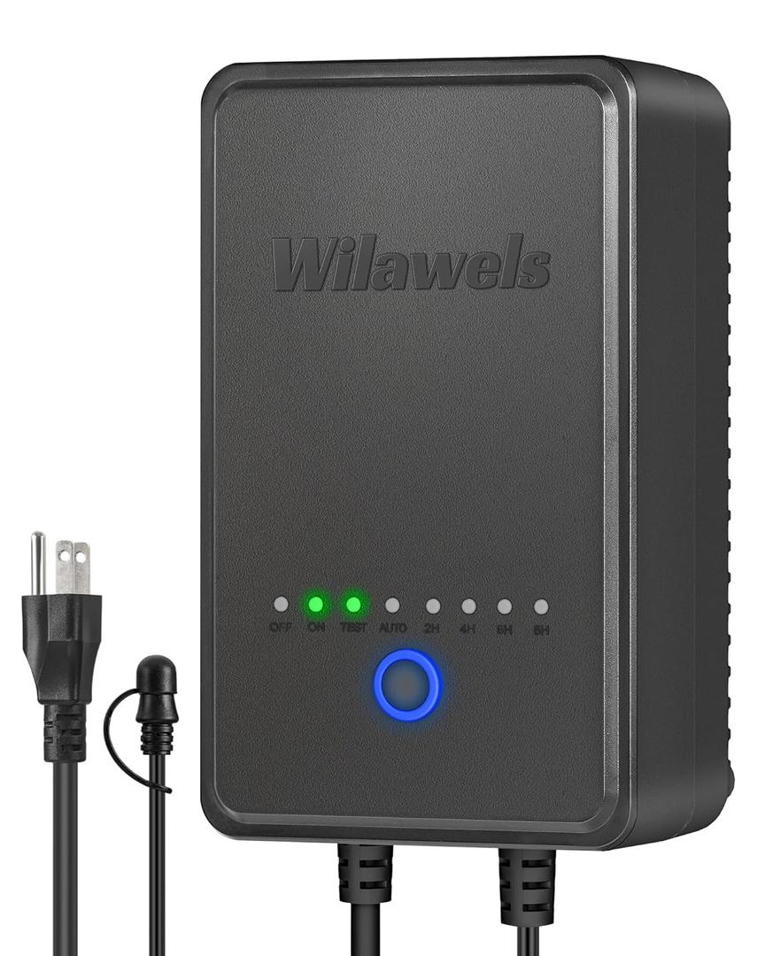 120W Low Voltage Landscape Transformer, Weatherproof Outdoor Low Voltage Transformer, 120V AC to 12V DC, Landscape Lighting Transformer with Timer and Photocell Sensor, ETL Listed A03LT06