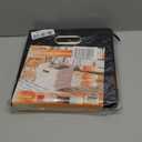 JIAessentials 11 inch Black Foldable Diamond Patterned Faux Leather Storage Cube Bins Set of Two with Handles for living room, bedroom and office storage