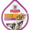 Hill's Science Diet Small & Mini, Senior Adult 7+, Small & Mini Breeds Senior Premium Nutrition, Wet Dog Food, Chicken & Vegetables Stew, 3.5 oz Tray, Case of 12