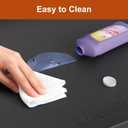 Extra Thick Silicone Mat Waterproof with Raised Edge 34" x 22", Under Sink Mat for Kitchen & Bathroom, Kitchen Cabinet Liner, Multi-Purpose for Storage & Protection, Black