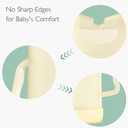 Momcozy Baby Pouch Holder No Squeeze, Baby Food & Juice Box Holder, Mess-Free, Easy Grip for Self-Feeding, BPA-Free & DEHP-Free, Must-Have for Babies, Yellow
