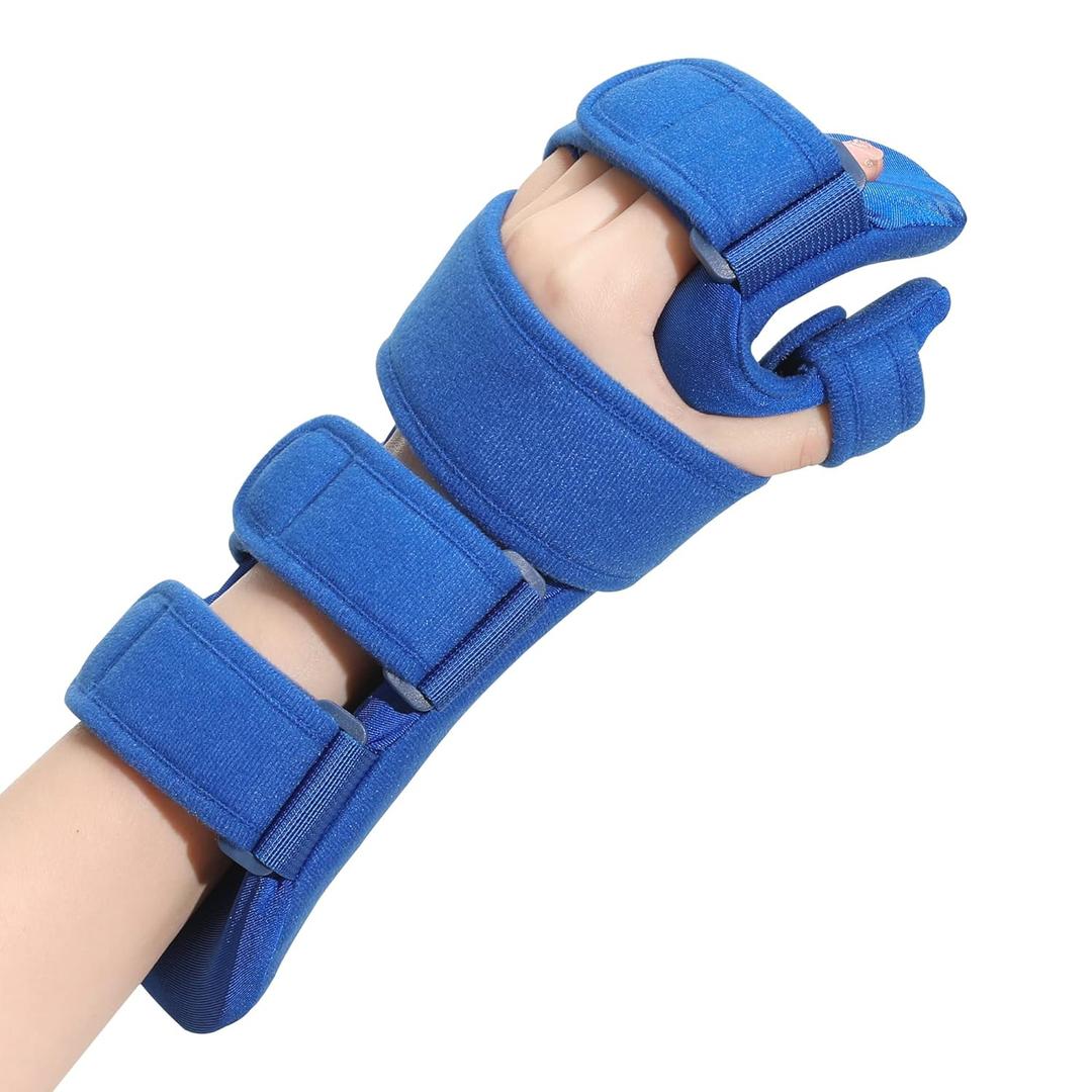 Resting Hand Splint, Stroke Hand Therapy Equipment, Hand Brace with Finger Support for Stroke Recovery Patients, Carpal Tunnel Syndrome, Arthritis, Tendinitis, Metacarpal Breaks (Left)