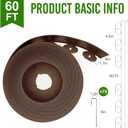 Landscape Edging 4 Inch Tall 60FT with 75Pcs Metal Spikes, Plastic Garden Edging Border Landscape Edging Border Lawn Edging for Landscaping, Flower Bed, Yard(Brown)