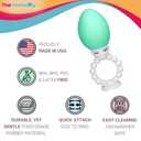 The Teething Egg and Grippie Ring - Baby Development Toys, Teether for 3, 4, 6, 12 Up to 18 Months Old Boy or Girl, Sensory Toys, A Baby Registry Must Have, Gray