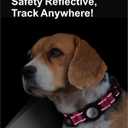 TagME Airtag Dog Collar,Waterproof Reflective Pet Collar with Airtag Holder,Soft Padded and Double D-Rings for Medium Dogs,Hot Pink
