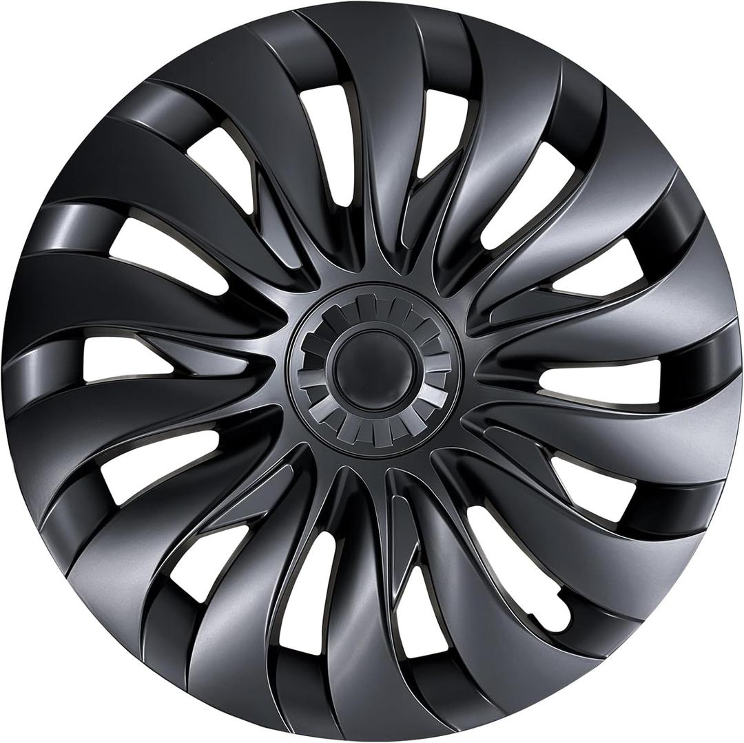 Wheel Cover for Tesla Model 3 Highland (2023-2025) 4PCS Hubcaps for Tesla Model 3 18 Inch Model 3 Wheel Cover Rim Cover Full Cover Hubcaps Model 3 Accessories (New Storm)