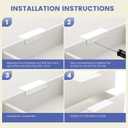Peaha 10 Pack Kitchen Cabinet Handles 1-5/16 inch White Pulls for Dresser Drawers Door Edge Finger Pull Hardware
