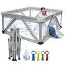 Baby Playpen Foldable, Heyo.Ja Large Play Yard, Playpen for Babies and Toddlers, Play Pens for Babies and Toddlers with Gate, Indoor & Outdoor Portable Play Pen (71"59")