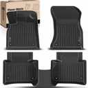 YHTAUTO Floor Mats Fit 2018-2024 Audi Q5 SQ5, TPE All Weather Car Mats Waterproof Anti-Slip Odorless Floor Liner, Interior Car Accessories Front & 2nd Row Liner
