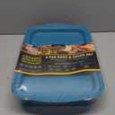 casaWare Ceramic Coated Non-Stick 2pc Bake & Cover Set Ultimate Commercial Weight, 15x10x3-inch Deep Lasagna/Roaster Pan and 14x9.5x3/4-inch Cookie Sheet/Baking Cover Pan with Handles (Blue Granite)