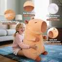 SuzziPals Giant Capybara Plush 30", Jumbo Soft Capybara Stuffed Animal, Giant Plush Toys Hugging Plush for Stress Relief & Cozy at Night, Huge Cuddly Capibara Plushie Gift for Kids Adults