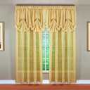 Today's Curtain, Silhouette Stripe Sheer Panel 72", Gold, 60" W x 72" L
