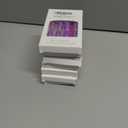 7 x Purple Press On Medium Square Chrome Aurora Glossy Artificial Solid Color Stick On Nails - 24Pcs