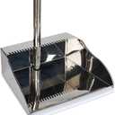 Stainless Steel Dustpan Metal Dustpan with Handle Heavy Duty Dust Pan Upright Dust Pan for Home Office Lobby