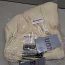 Americanflat 50x60 Throw Blanket - Soft and Breathable Cotton Throw Blanket for Couch, Bed, Chair - Decorative Blankets Perfect for Home, Office, or Outdoor Use - Cream Herringbone Design