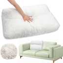 JZHLLA Shredded Foam Sofa Back Cushions Replacement Fluffy Memory Sponge Couch Pillow with Quilted Design 28x18x5 Inch Lumbar Support Pillow for Sofa Bed Floor (1PCS)