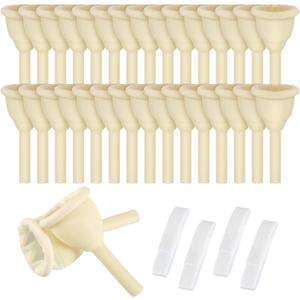 50 Pieces Urinal Bag Male External Catheter with Fixer Rubber External Catheter for Men and Incontinence People (35 mm)