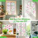 SOMWISE Frosted Glass Window Privacy Film with Tools, Heat Blocking, Anti-UV, Anti-Glare, Static Cling, Decor for Home Bathroom Door, Renter Friendly, Removable, Reusable, Pink 23.5Inchx78.5Inch