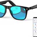 AI Glasses for Men & Women, Smart Glasses Powered by ChatGPT, AI Real-time Translation with 145 languages, 11H Music Play, Bluetooth Sunglasses with Polarized Lens, UV Protection for Daily Use, Travel
