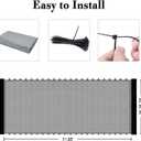 SUNLAX 3'x10' Grey Balcony Privacy Screen Fence Windscreen Cover Fabric Shade Netting Mesh Cloth with Grommets UV Protection for Patio, Backyard, Porch, Railing Shield 90% (We Make Custom Sizes)