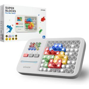 GiiKER Super Blocks STEM Toys Pattern Matching Puzzle Game with 1000+ Challenges, Brain Teaser Toy for Kids & Teens, Travel Game & Birthday Gift for Boys and Girls, 4.5 inches x 7.2 inches