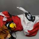 6 Ft Christmas Inflatable Reindeer & Climbing Black Santa Claus, Funny Hanging Outdoor Decoration with Builtin LED Light, Christmas Blow Up Yard Decor for Beam Roof Tree Indoor Home Party Lawn Decor