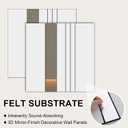 Geelin 4 Pack 3D Wall Panels Peel and Stick Fluted, White, Silver