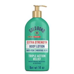 Gold Bond Medicated Extra Strength Body Lotion, Moisturizes, Relieves & Soothes, 14 oz Lotion