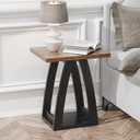 End Tables Living Room Set of 2. Side Tables Living Room. Side Table Beside Sofa. Modern End Table for Home. Black-Brown End Tables Set of 2, 19 inches x 15 inches x 22 inches