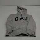 GAP Boys' Logo Hoodie Hooded Full Zip Sweatshirt (Medium, Lt Heather Grey)
