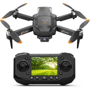 F205 Drone with 2.4" Screen, Brushless Motor FPV Drone with Camera for Adult, Auto-Hover, Gesture Control, 8GB SD Card with Card Reader, One-Key Start for Beginner