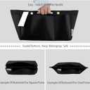 ZTUJO Purse Organizer Insert For Handbags, Silky Bag Organizer With 2 Zippers For Speedy Neverful Tote and More (Black, Small)