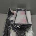 Emliviar Modern Outdoor Porch Light, 21.1 Inch Black Finish Classic Outside Wall Light with Water Ripple Glass, Outdoor Wall Mount Lighting for Entryway and Garage, XE292BM-SW BK (Medium - 1 Pack)