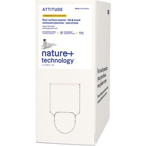 ATTITUDE Floor Cleaner Refill, EWG Verified, Streak-Free, Vegan & Plant-Based for Tile, Wood & Laminate Floors, Citrus Zest Scent, 67.6 Fl Oz