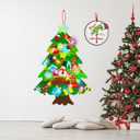 Felt Christmas Tree for Toddlers, 3.3 FT Felt DIY Tree Set for Kids Wall with Lights + Green Hand Advent Calendar + 32 Ornaments, Indoor Christmas Home Decorations Decor, Xmas Activities Presents, Colorful