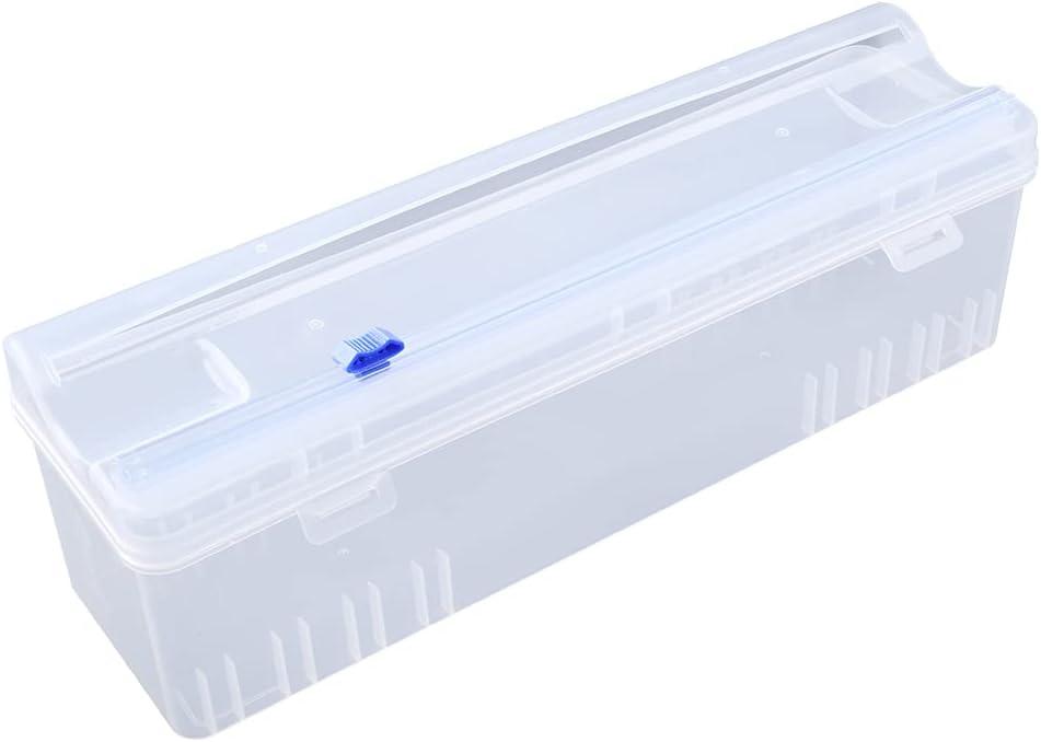 Home Food Wrap Dispenser with Slide Cutter Cling Film Wrap Dispenser Plastic for p Cutter Storage Holder Kitchen Too