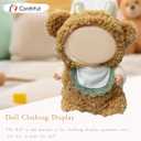 2 x 17cm Doll Clothes, Clothes for Dolls Outfit, Accessories for Dolls Clothes, Cute Clothes Set for Doll,No Doll Included(Khaki)