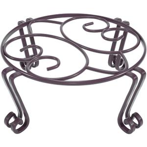 Yimobra Tall Plant Stand Outdoor, Metal Planter Stands for Indoor Plants, 11.8x6 Inches Heavy Duty Pots Holder, Garden Container Rack, Large Wrought Iron Pumpkin Stand, Bronze/Brown
