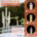 8 Set 5 Arm Acrylic Candelabra Centerpiece, Mjkeomo 27'' Tall Clear Candle Holder for Table, Wedding, Christmas, Fireplace Mantel Decor, Fits 0.82" LED Candles