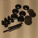 6pcs Black Candle Holder, Black Candlestick Holders Taper Candle Holders for Pillar Candles Sticks Holder Decor Halloween Christmas Decorations Candle Stick Holder Candelabros para Centros de Mesa