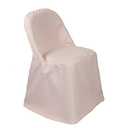YOUR CHAIR COVERS - Polyester Folding Chair Cover Blush, Fitted Seat Covers for Banquet Chairs in Weddings and Events, 18"D x 18"W x 30"H