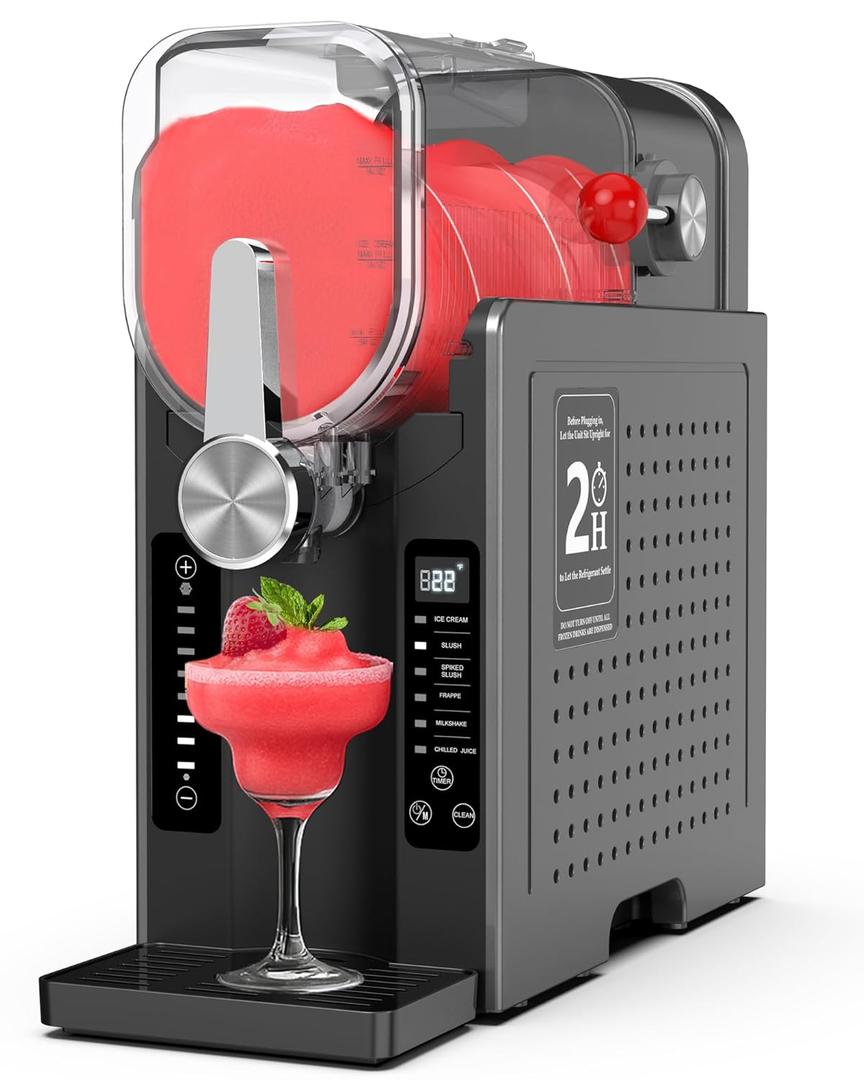 No-Ice-Needed Slushie Machine for Home - 70 oz Self-Cleaning Frozen Drink Maker with One-Touch Reservation & 6 Preset Programs, for Frozen Margaritas, Milkshakes, Frapps, Slushies & Parties
