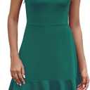 HELYO Women's Summer Elegant Cocktail Club Dress Ruffle Hem Short Flutter Sleeve Flowy Wedding A-Line Casual Dresses 619, Medium